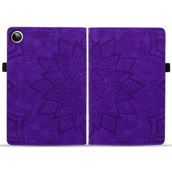 Samsung Galaxy Tab A9+ Embossed Leather Calfskin Texture Case [GPA] Lila