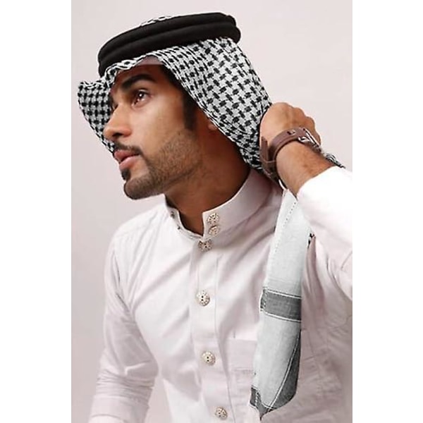 Keffiyeh Arabe Para Hombre Turbante Muslim Palestiina Huivi Saudi-Arabia Agal Sheik Gorros -asu miehille