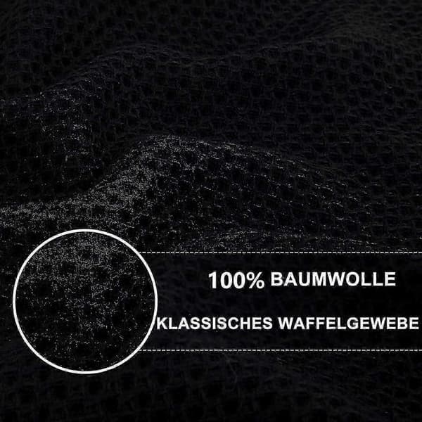 6-pack Bomulls Frotté Disktrasor - Hängögla för Köksdisk [YJD] Svart Black 34*73cm