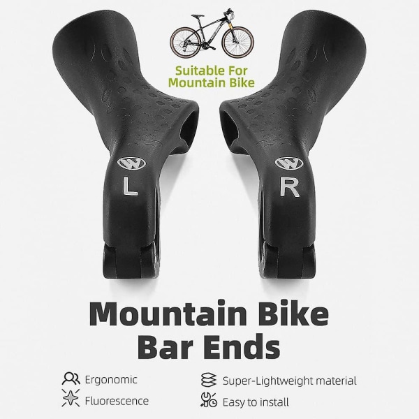 1 par terrengsykkelstyreender 22,2 mm sykkelstangender Nylonhåndtakshåndtak Ergonomisk design Sykkeltilbehør for Mtb