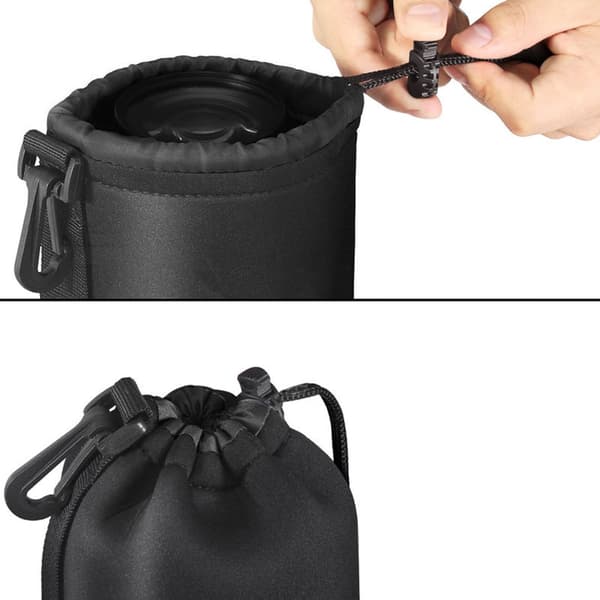 4 Pcs Neoprene DSLR Camera Bag with Adjustable Strap Soft Lens Case Gadget