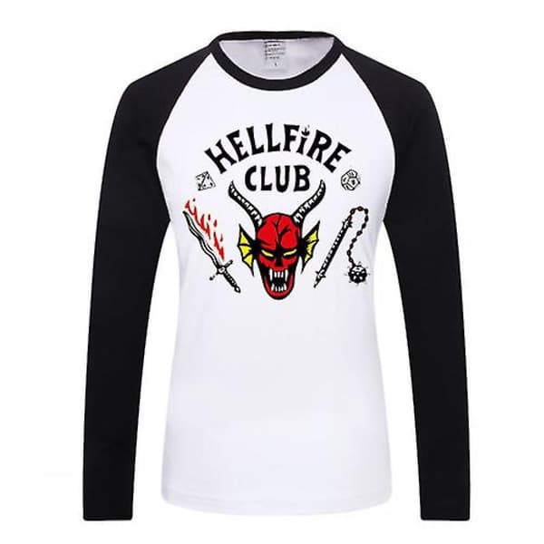 [LCS] Naiset Miehet Stranger Things Hellfire Club T-paita Pitkähihaiset Topit S