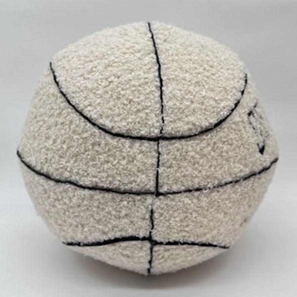 9,8 tum/25 cm Offcourt Basketboll Plyschleksak, Mjuk Basketboll Plyschkudde Fylld Basketboll Plyschleksak Soffa Bollkudde Hushållsfylld Boll för Fans