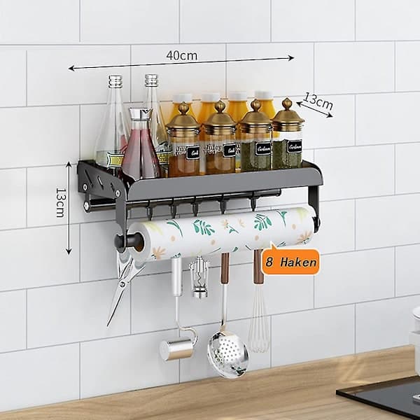 Spice Rack Wall, Kitchen Holder, Kitchen Shelf Wall for Spices, Wall Mounted Spice Rack for Bathroom