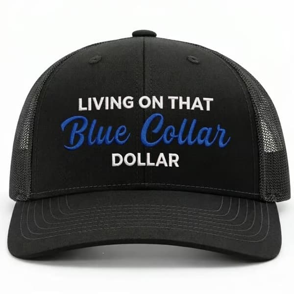 Blue Collar Dollar Trucker Hat blå lønnet lastbilchauffør hat