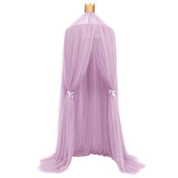 Myggnetting til baby seng dekorasjon, sengehimmel gardiner for soverom, lekehus, barnerom Vivid Purple