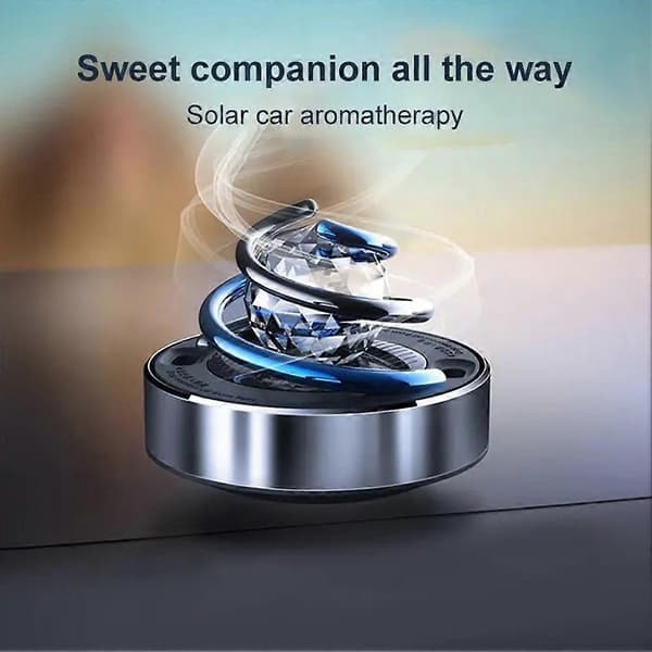 Bilduftfrisker Kreativ Solar Rotation Parfumediffuser Lille Langvarig Black