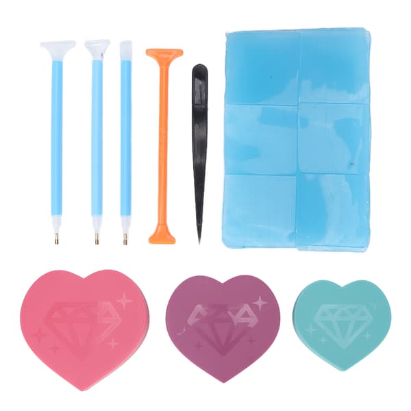 DIY Diamond Painting Tool Kit Rhinestone Point Drill Pen Beads Sorting Trays Nail Art Tool Set Blue