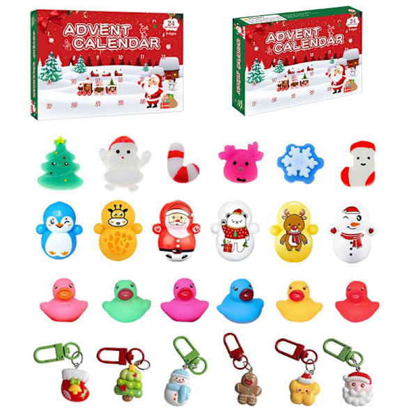 Andeunge Jule Blind Box Nøglering Adventskalender Æske Klem Musik Kop Countdown Blind Box