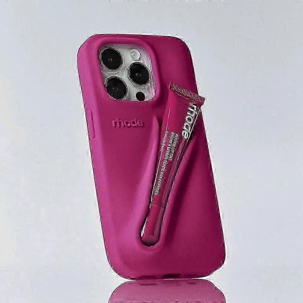 Rhode Lip Gloss Bringebær Mobiltelefondeksel for iPhone 16 15 14 13 12 11 Pro Max B Raspberry Jelly Raspberry Jelly 14 Pro Max