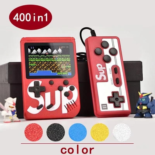 Sup Mini Handheld Spelkonsol Retro Nostalgisk Barnkonsol 400-i-ett Klassiska Dubbelspelskonsol