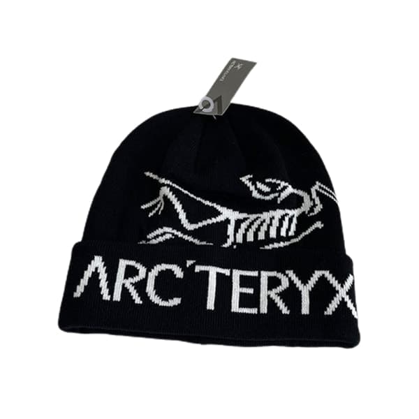 Arcteryx Bird Head Sort Beanie Hat Cap i Sort Black