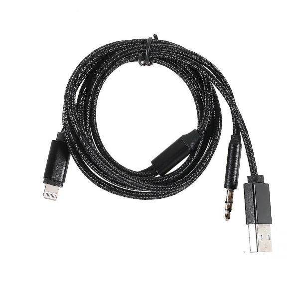 Lightning Till 3,5mm + USB Laddning Audio Aux Adapter Kabel För Iphone Ipad