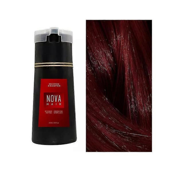 2025 Nova Hårfarveshampoo, Nova Hår Instant Farveshampoo, Hårfarveshampoo til Hår Red