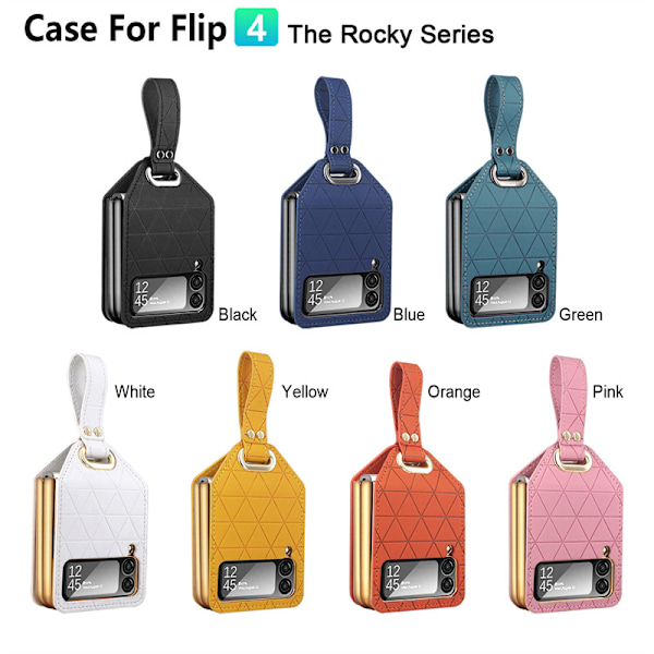 Passer til Samsung Flip3 mobiltelefon cover diamant gitter foldbart etui beskyttende mobiltelefon cover black