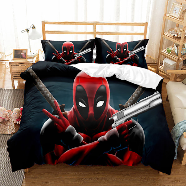 Spiderman 3D digitaltryck tre delar set täcke överkast lakan örngott sängkläder