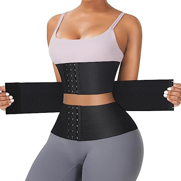 Taljetræner til kvinder 3 segmenteret timeglas underbust kropsskulptør med 3 stålben og XS