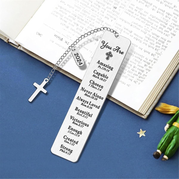 2PCS Christian Bookmarks Gifts, 2024 Christian Gifts Inspirational Bookmarks Greeting, Religious Ch