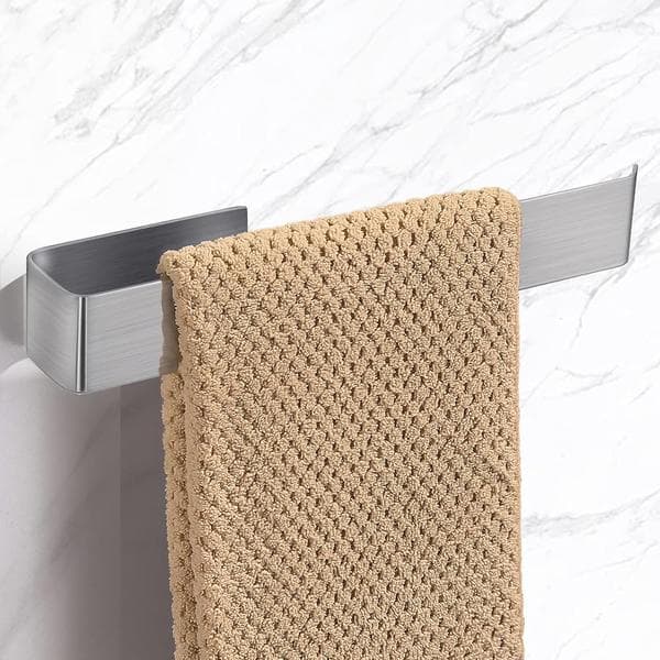 Selvklebende håndkleholder i rustfritt stål for bad sølv