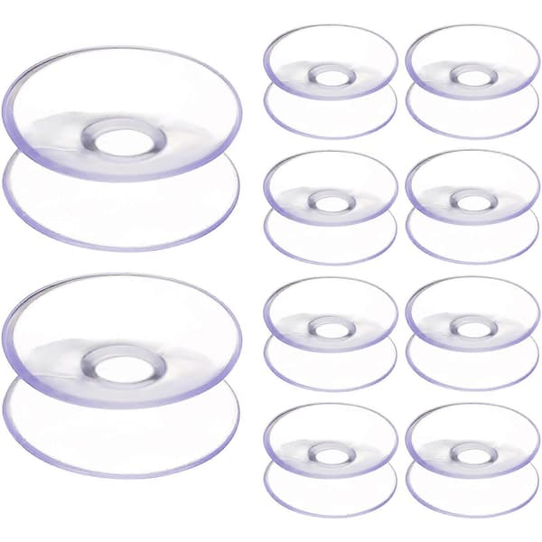 10 stk 30 mm dobbeltsidede sugekopper til glas og plast