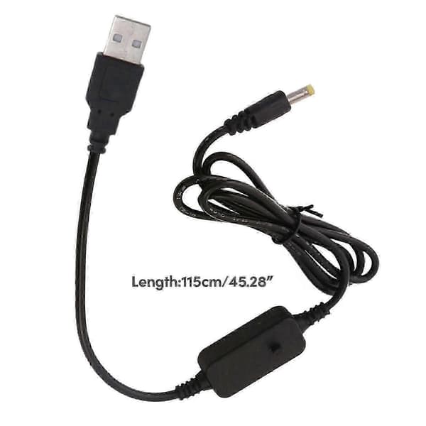 USB 5V til 9V/12V Step Up 2A Step-up Volt Transformator Strømregulator Linjespenningsomformer Adapterkabel kompatibel ruter 4.0x1.7mm