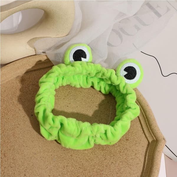 Makeup Pannband, Roligt Groda Pannband, Sött Groda Hårband, Elastiskt