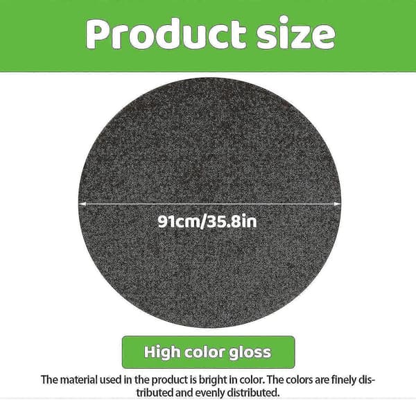 Round Fire Pit Mat for Deck, BBQ Grill Splatter Mat, Fireproof Mat Heat