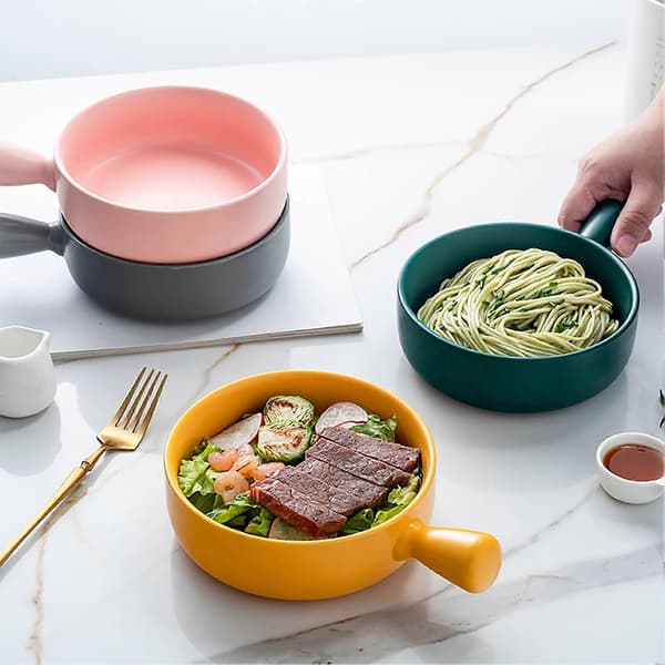 21 cm suppeskål – mikrobølgesikker – til fransk løgsuppe og gratin White