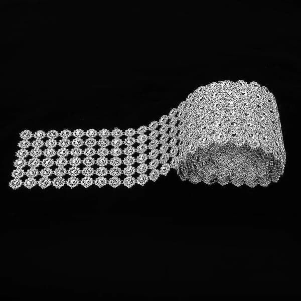 Sølv plast diamantnett, Rhinestone bånddekorasjon