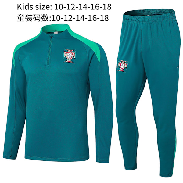 Ny Paris Frankrike Portugal Mbappe Messi langermet treningsdress fotballuniform dress ytterjakke barneklær 33 18