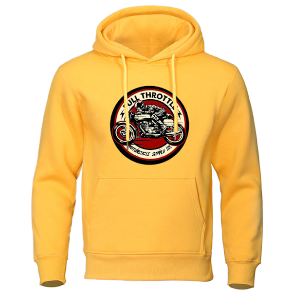 Mænd Kvinder Bomuld Hoodies Sweatshirt Hip Hop Varmt Fleece Trøje Efterår Vinter Streetwear yellow XXL