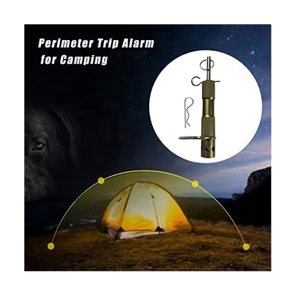 Perimeter Trip Alarm, 12 Gauge Camping Trip Alarm Trip Wire Alarm enhed, Early Warning Security Sy ArmyGreen