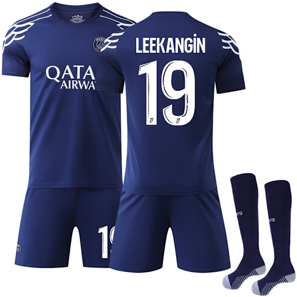 2024-2025 Paris Saint-Germain Bortedrakt Barn Voksen Fotballdrakt Sett No.19 LEEKANGIN XXL
