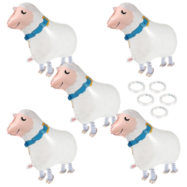 5 kpl puhallettavat Walker lampaat ilmapallot eläinten ilmapallot kävely lemmikkieläinten ilmapallot