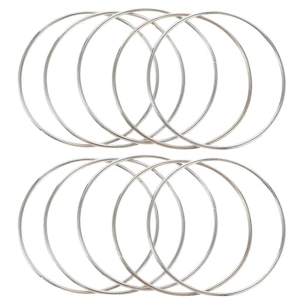 Metal Drømmefanger Ring Rundt Håndværkstilbehør til DIY 10 Stk Sølv