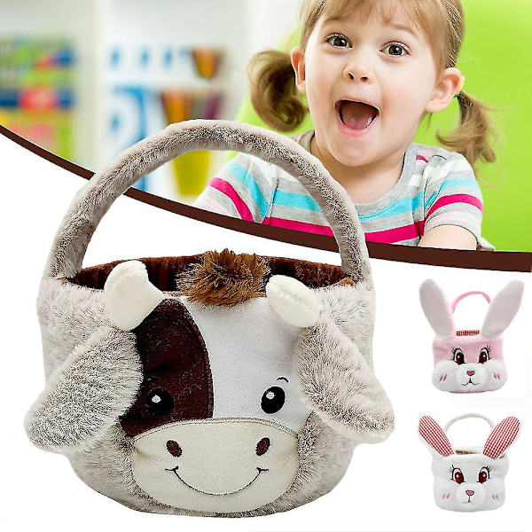 Cow Easter Basket Plush Doll