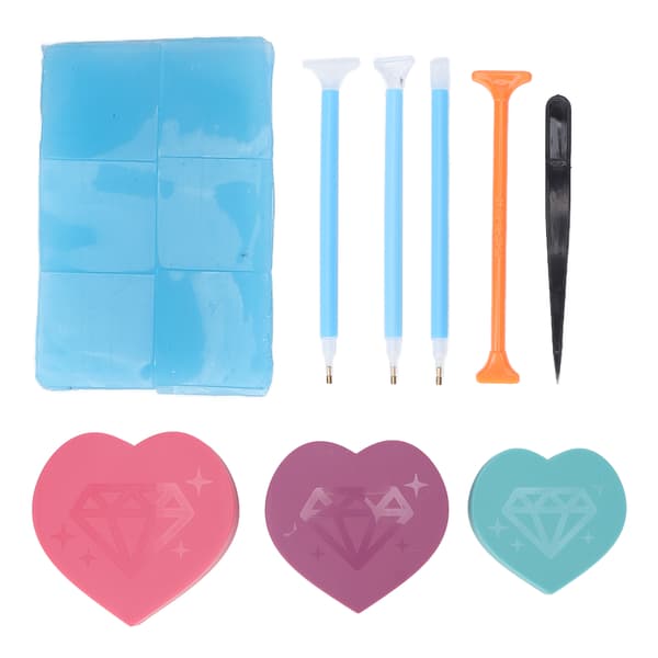 DIY Diamond Painting Tool Kit Rhinestone Point Drill Pen Beads Sorting Trays Nail Art Tool Set Blue