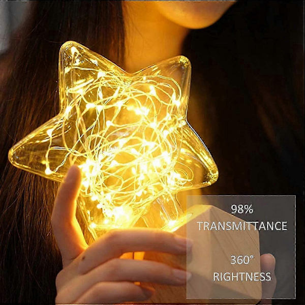 Led E27 Deko Kreativ Fairy Glödlampa 1.5w Varmvit Edison Glödlampa Dekorativ Stjärna Hjärta Belysning För Jul, Fest, Bröllop