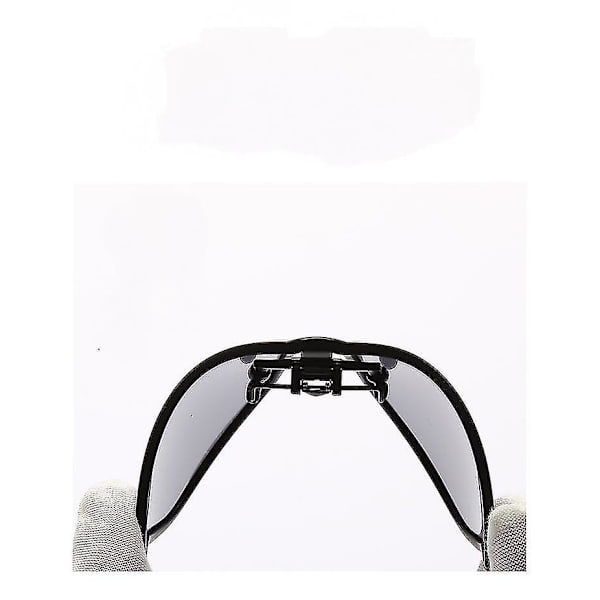 Polariserede Clip-on Solbriller - Clip-on Solbriller til Mænd og Kvinder, Store Stel Clip-on Flip-up Solbriller til Kørsel, Fiskeri Udendørs-bluex