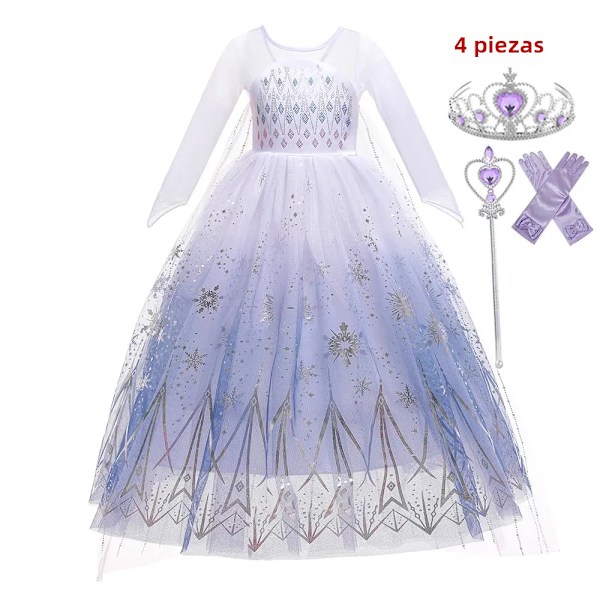 Tyttöjen Sekvensoitu Prinsessamekko Elegantti Cosplay-asu Lasten Syntymäpäiväjuhlamekko Halloweenin Karnevaali-esityspuku BX1761-purple 130