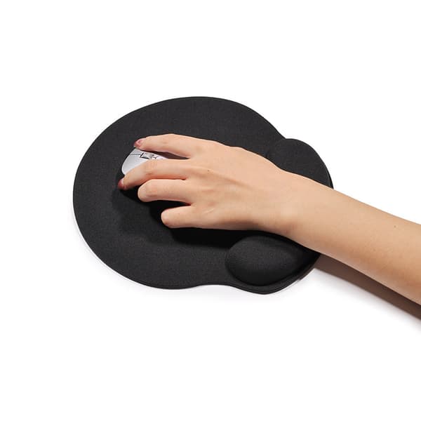 Ergonomisk musematte - Gamer musematte med gel håndleddsstøtte, komfort med spillmusematte for datamaskin og bærbar PC - Svart