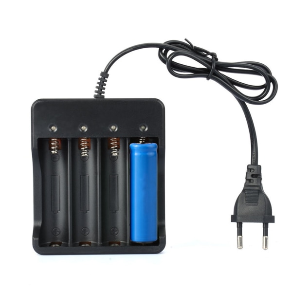 18650 Batterilader 4 pladser Oplader Lommelygte 4.2V Lithium Ba