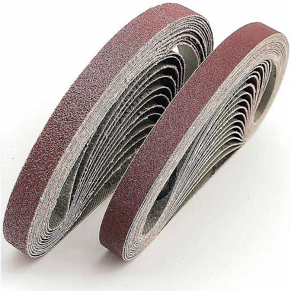 Abrasive belt 13x457 mm.4 kinds of mixed gravel (5X40/60/80/120).Set of Abrasive Belts (20 pieces),LO-Ron Cisea