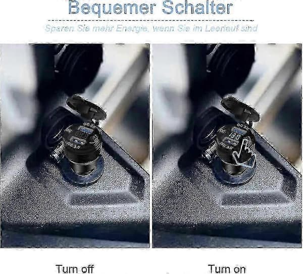 Motorcykel cigarettænder USB-stik opladeradapter QC 3.0 dobbeltstik