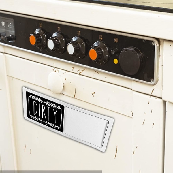 Clean Dirty Dishwasher Sign, Universal Magnet Skyve Kjøkken Oppvaskmaskin Clean Dirty Skilt med sterkt lim, fin innredning for ethvert hjem, Klesvask, Vask