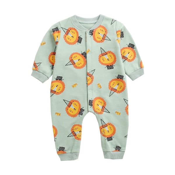 Sanlutoz Cartoon Baby Rompers i Bomull med Lång Ärm, Spädbarns Jumpsuits, Vinterkläder för Pojkar BRW2075-PK 0-6M