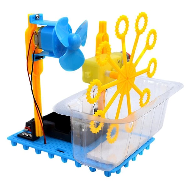 2x DIY Automatisk Bubbelmaskin Handmonterad Vetenskapsexperiment Leksaker