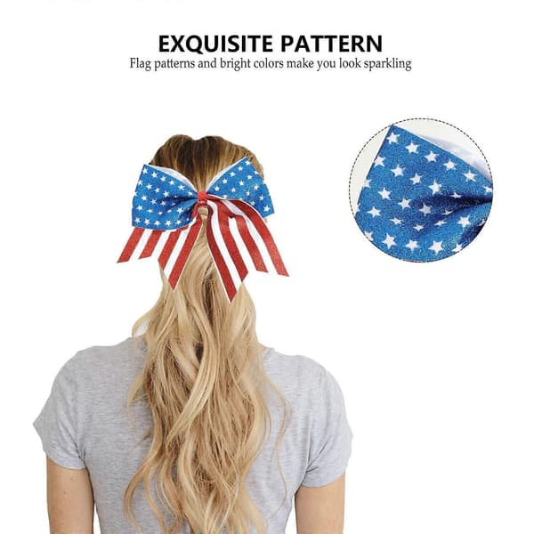 Independence Day Bowknot Hårrep för Hårhållning 2st Blandade Färger