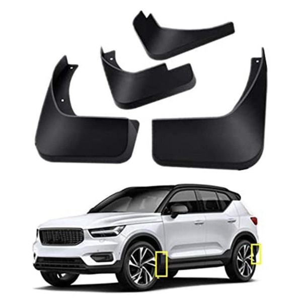 Kompatibel med Volvo Xc40 2018 2019 2020 2021 Skvettlapper foran bak sprutbeskyttere Fender Kit (sett av-yvan