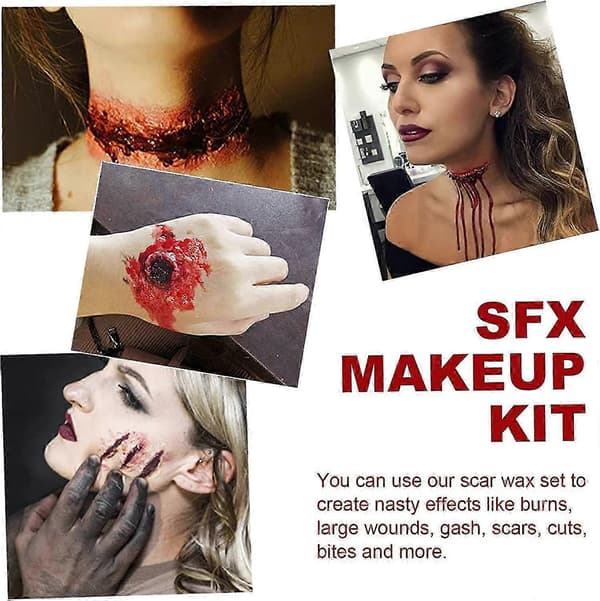 Special Effects Arvoksæt - Halloween Falsk Sår Makeup med Spatel